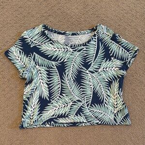 Aeropostale Blue Crop T-Shirt Short Sleeve